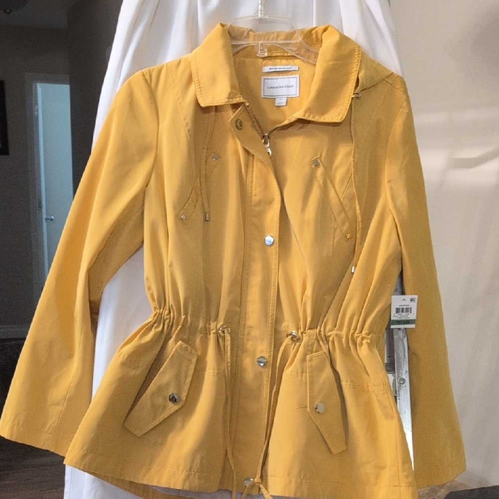 Charter Club Water Resistant  - detachable hood anorak jacket honey glass PL